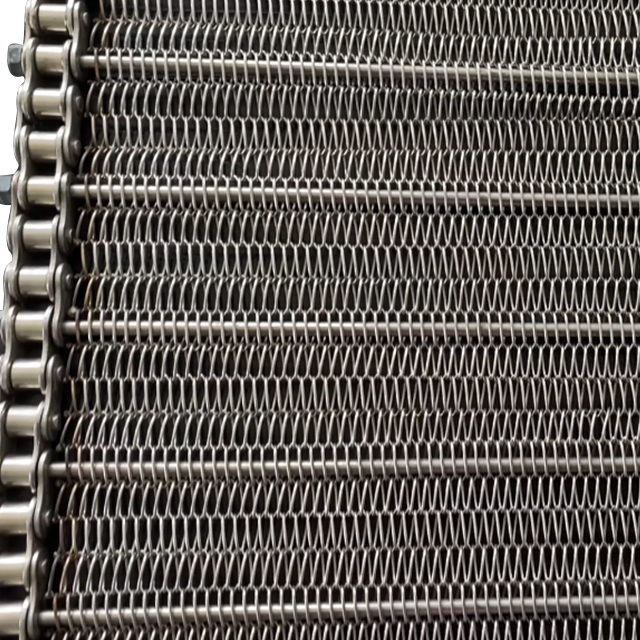 stainless steel chain link wire mesh conveyor belt
