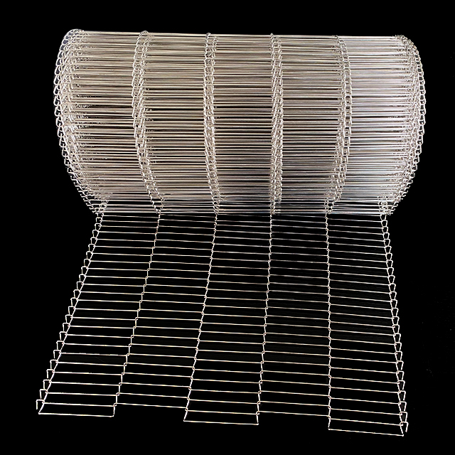 Food grade 304 stainless steel flat flex wire mesh conveyor belt